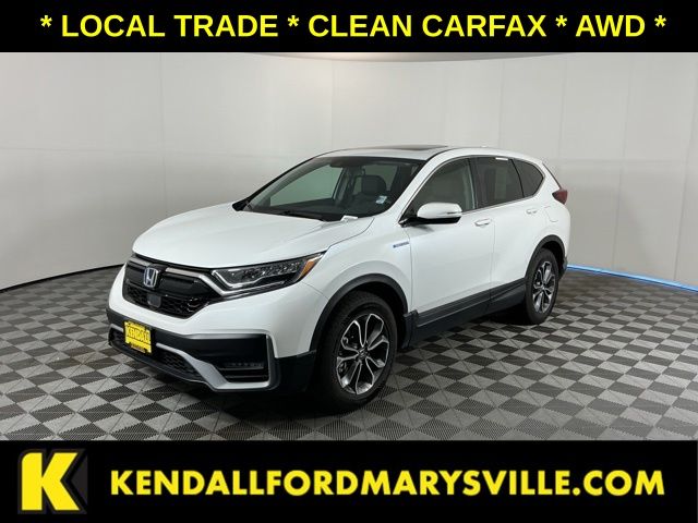White 2021 Honda CR-V Hybrid SUV / Crossover All-Wheel Drive Continuously Variable Transmission