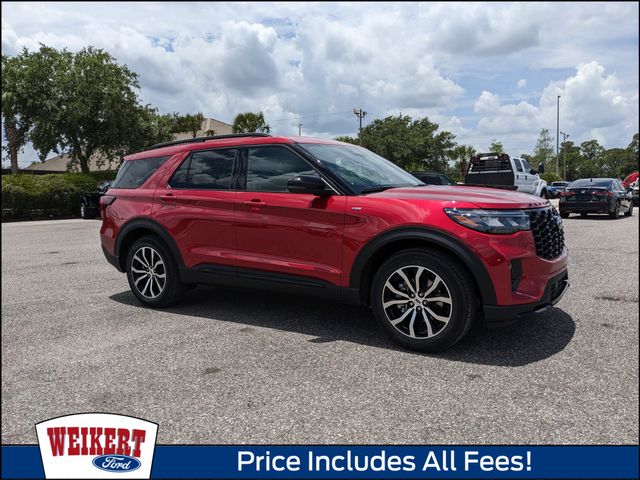 2026 Rapid Red Metallic Tinted Clearcoat Ford Explorer ST-Line RWD SUV