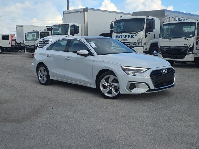 Ibis White 2024 Audi A3 40 TFSI Premium FWD Sedan Front-Wheel Drive 7-Speed Automatic