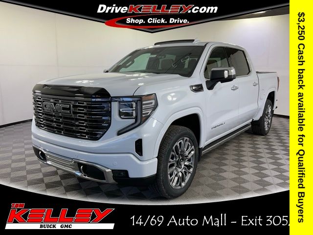 Glacier White Tricoat 2026 GMC Sierra 1500 Denali Ultimate Crew Cab 4WD Pickup Truck Four-Wheel Drive Automatic