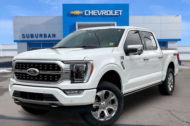 White Metallic 2021 Ford F-150 Platinum SuperCrew 4WD Pickup Truck Four-Wheel Drive Automatic