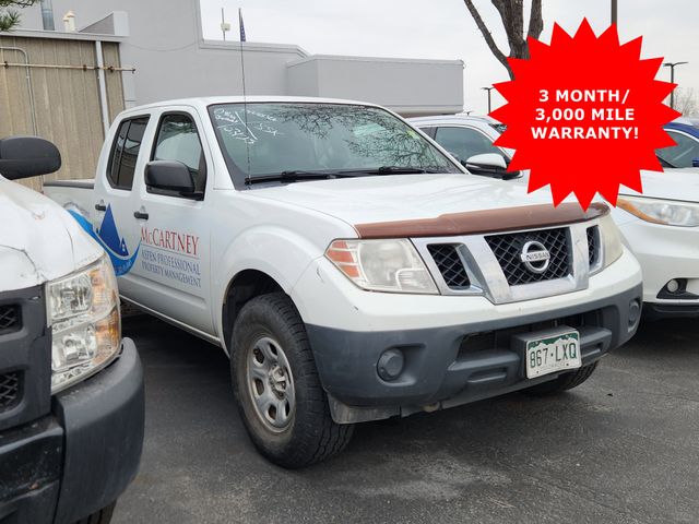 Glacier White 2013 Nissan Frontier S Crew Cab 4WD Pickup Truck Four-Wheel Drive 5-Speed Automatic Overdrive
