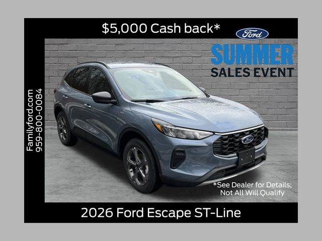 Vapor Blue Metallic 2026 Ford Escape SUV / Crossover All-Wheel Drive 8-Speed Automatic