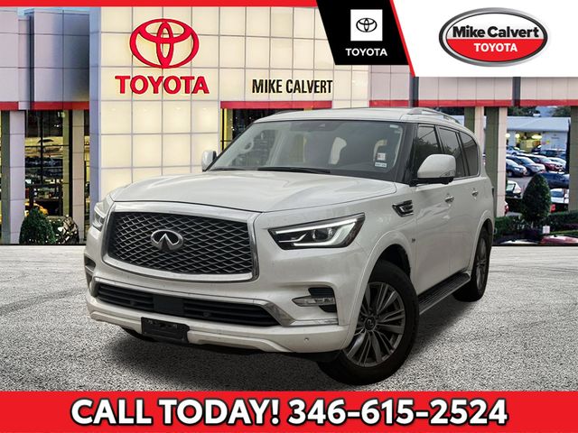 Moonstone White 2019 INFINITI QX80 Luxe RWD SUV / Crossover Rear-Wheel Drive 7-Speed Automatic