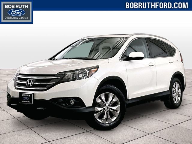 2014 Honda CR-V EX-L White at Phil Fitts Ford