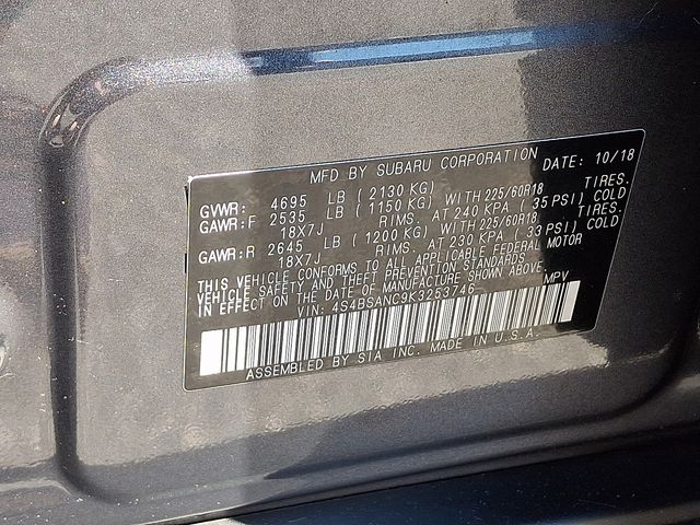 2019 Subaru Outback 2.5i Gray at Klick Lewis Buick Chevrolet
