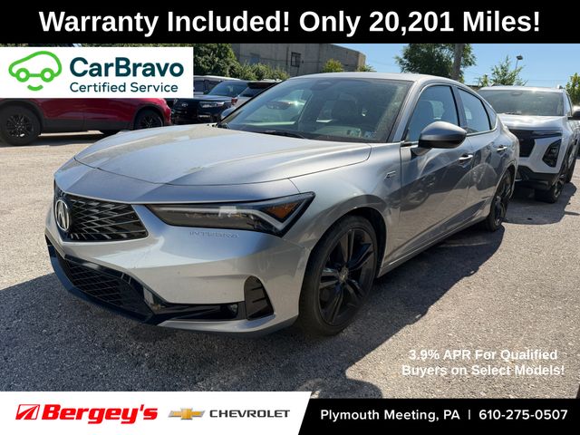 Silver 2023 Acura Integra Sedan Front-Wheel Drive Continuously Variable Transmission
