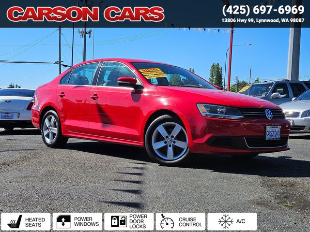 2013 Red Volkswagen Jetta for Sale In Lynnwood WA - Everett WA - Seattle WA at Carson Cars Stock 36443 VIN 3VWLL7AJ2DM205209