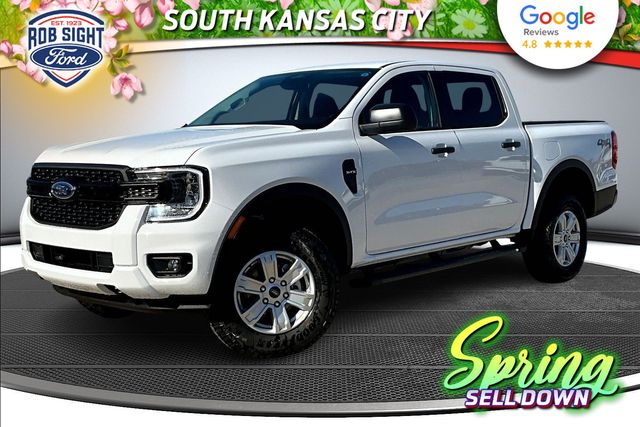 Oxford White 2025 Ford Ranger XL SuperCrew 4WD Pickup Truck Four-Wheel Drive Automatic