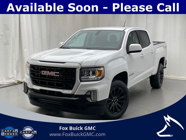 Summit White 2022 GMC Canyon Elevation Crew Cab 4WD Pickup Truck Four-Wheel Drive 8-Speed Automatic