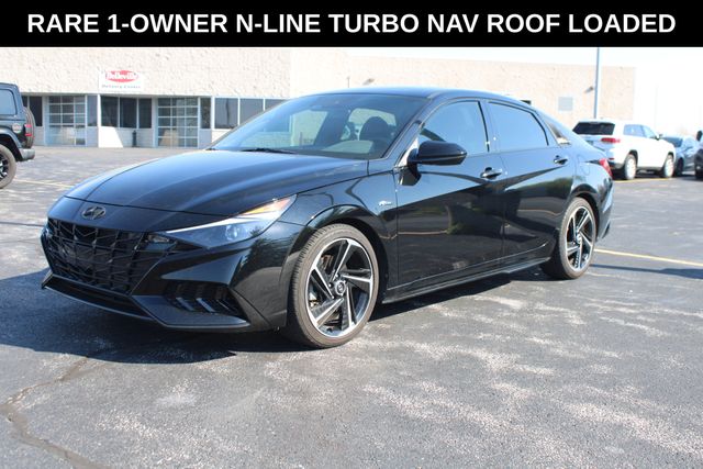 Phantom Black 2023 Hyundai Elantra N Line FWD Sedan Front-Wheel Drive 7-Speed Dual Clutch