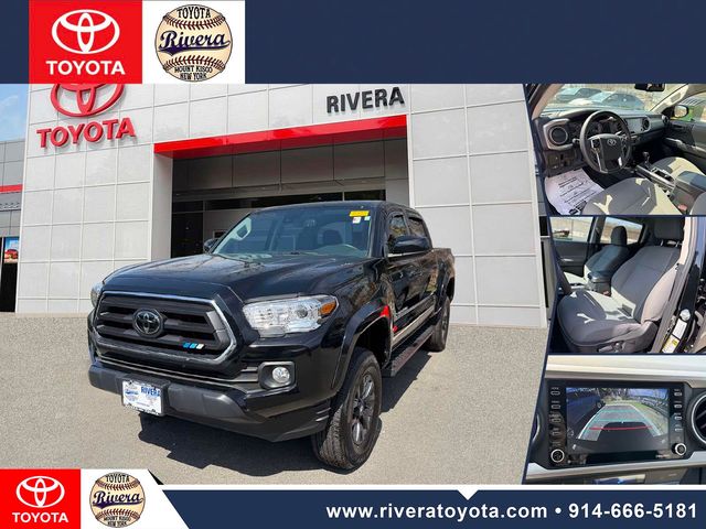 Black 2023 Toyota Tacoma SR5 V6 Double Cab 4WD Pickup Truck Four-Wheel Drive 6-Speed Automatic