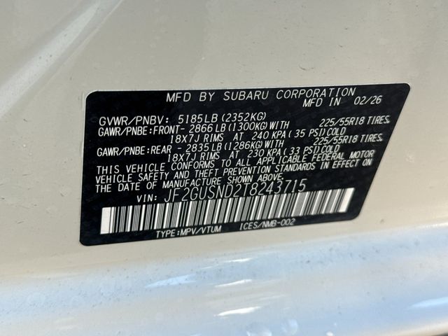 New 2026 White Subaru Limited image 35