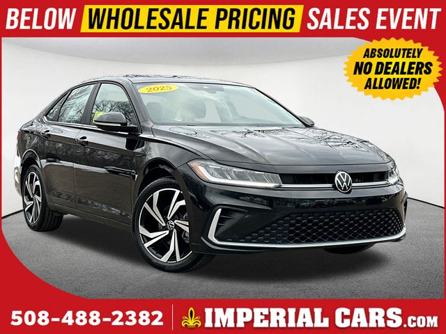 Deep Black Pearl 2025 Volkswagen Jetta SEL FWD Sedan Front-Wheel Drive 8-Speed Automatic