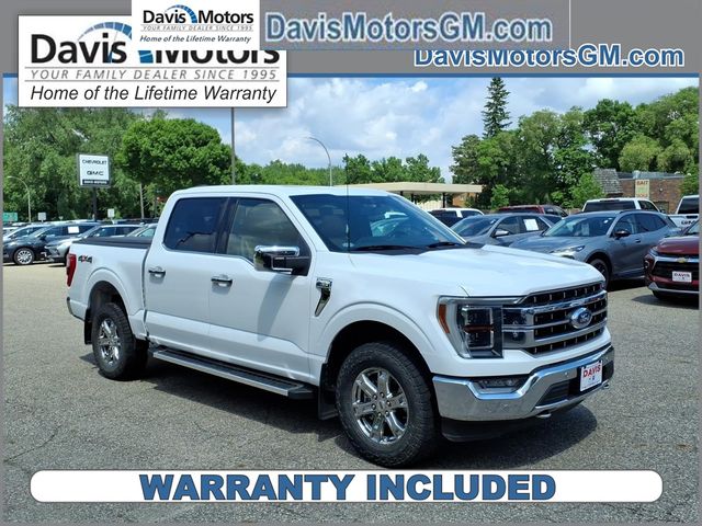 Oxford White 2022 Ford F-150 Lariat SuperCrew 4WD Pickup Truck Four-Wheel Drive Automatic