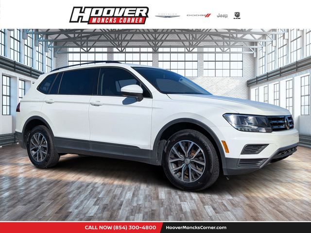 Pure White 2021 Volkswagen Tiguan SUV / Crossover Front-Wheel Drive 8-Speed Automatic