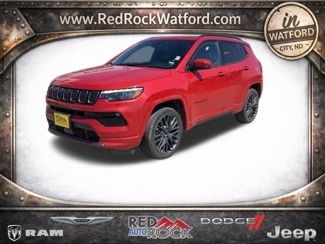 Redline Pearlcoat 2022 Jeep Compass SUV / Crossover Four-Wheel Drive 9-Speed Automatic