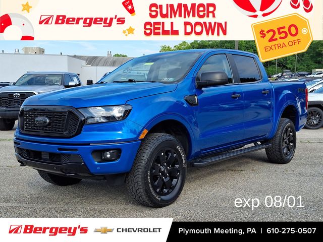 Blue Metallic 2023 Ford Ranger Pickup Truck Four-Wheel Drive Automatic