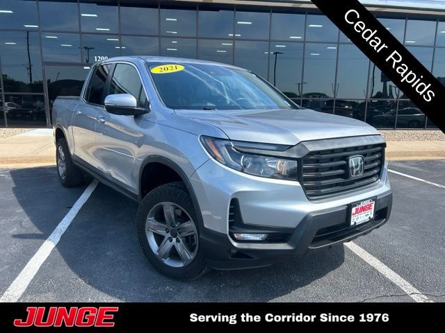 Gray 2021 Honda Ridgeline Pickup Truck All-Wheel Drive 9-Speed Automatic