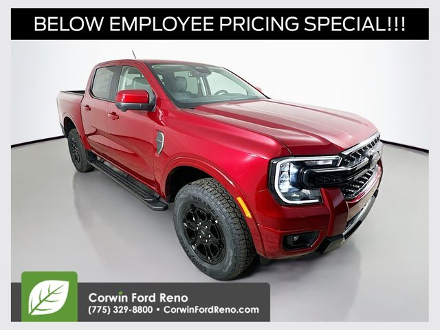 Ruby Red 2026 Ford Ranger Lariat SuperCrew 4WD Pickup Truck Four-Wheel Drive Automatic