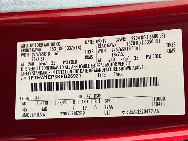 Used 2019 Red Ford XLT image 11