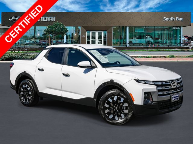 Atlas White 2025 Hyundai Santa Cruz Pickup Truck Front-Wheel Drive 8-Speed Automatic