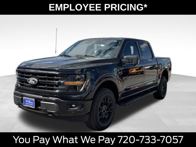 Black 2024 Ford F-150 XLT SuperCrew 4WD Pickup Truck Four-Wheel Drive Automatic