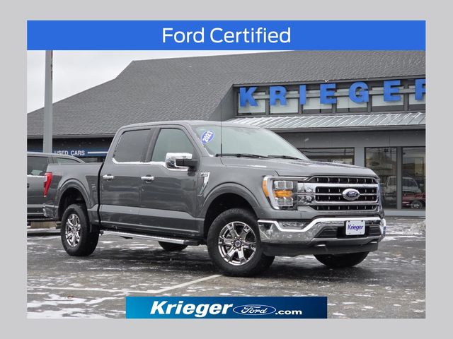 Carbonized Gray Metallic 2023 Ford F-150 Lariat SuperCrew 4WD Pickup Truck Four-Wheel Drive Automatic