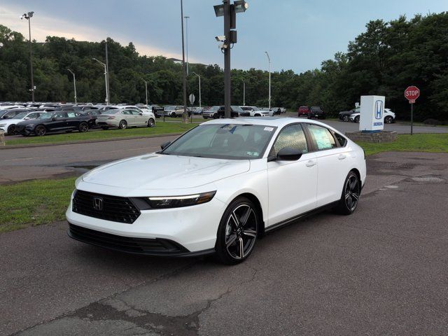Platinum White Pearl 2026 Honda Accord Hybrid Sedan Front-Wheel Drive Continuously Variable Transmission