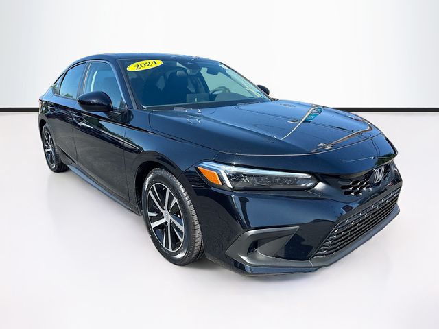 Crystal Black Pearl 2024 Honda Civic Hatchback LX FWD Hatchback Front-Wheel Drive Continuously Variable Transmission