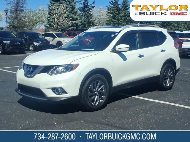 Pearl White 2016 Nissan Rogue SL AWD SUV / Crossover All-Wheel Drive Continuously Variable Transmission