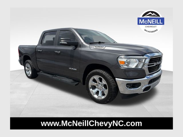 Gray (Granite Crystal Metallic Clearcoat) 2019 RAM 1500 Pickup Truck Four-Wheel Drive 8-Speed Automatic