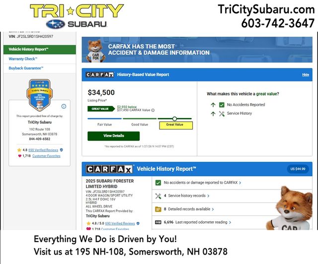 2025 Subaru Forester Hybrid Limited AWD