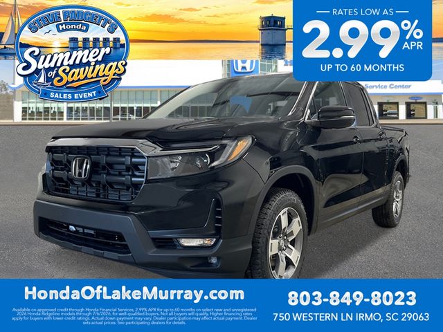 Crystal Black Pearl 2026 Honda Ridgeline RTL AWD Pickup Truck All-Wheel Drive 9-Speed Automatic