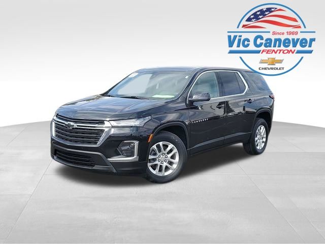 Mosaic Black Metallic 2023 Chevrolet Traverse LS AWD SUV / Crossover Four-Wheel Drive 9-Speed Automatic