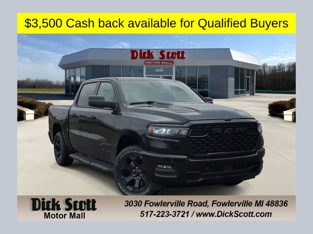 Diamond Black Crystal Pearlcoat 2026 RAM 1500 Express Crew Cab 4WD Pickup Truck Four-Wheel Drive 8-Speed Automatic
