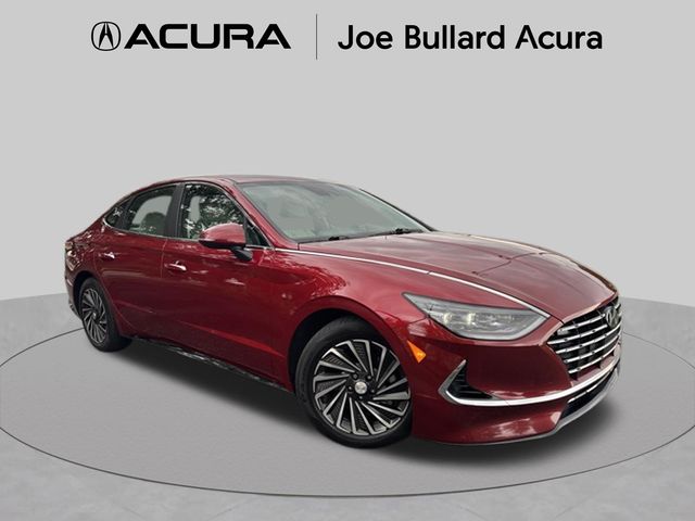 Ultimate Red 2023 Hyundai Sonata Hybrid Sedan Front-Wheel Drive 6-Speed Automatic