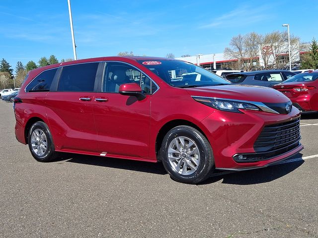 Red (Ruby Flare Pearl) 2025 Toyota Sienna XLE 8-Passenger FWD Minivan Front-Wheel Drive Continuously Variable Transmission