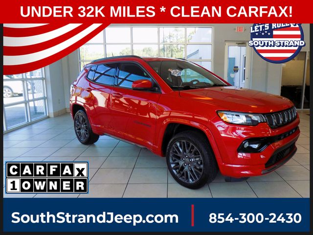 Redline Pearlcoat 2022 Jeep Compass SUV / Crossover Four-Wheel Drive 9-Speed Automatic