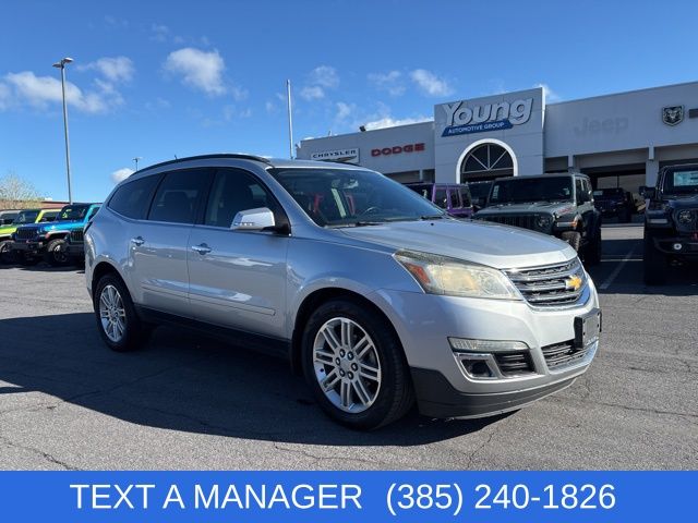 Silver Ice Metallic 2014 Chevrolet Traverse 1LT AWD SUV / Crossover All-Wheel Drive 6-Speed Automatic