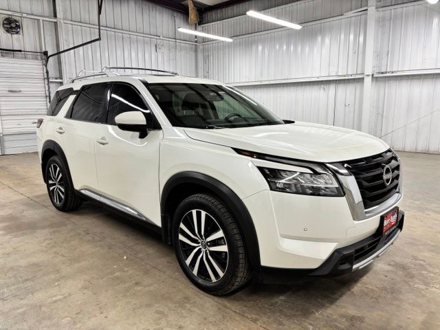 Pearl White 2023 Nissan Pathfinder SUV / Crossover Front-Wheel Drive 9-Speed Automatic