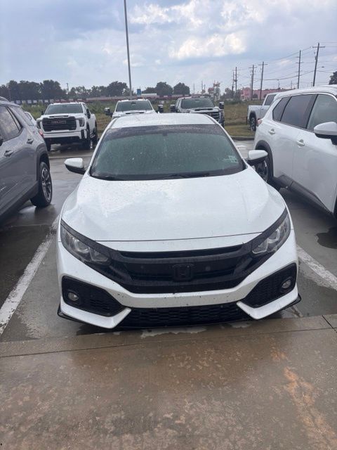 White 2018 Honda Civic Hatchback Hatchback Front-Wheel Drive Continuously Variable Transmission