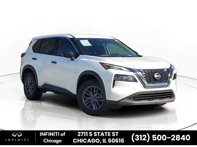 Glacier White 2023 Nissan Rogue SUV / Crossover Front-Wheel Drive Continuously Variable Transmission
