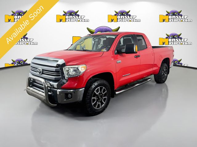 Red 2014 Toyota Tundra Pickup Truck Four-Wheel Drive 6-Speed Automatic Overdrive