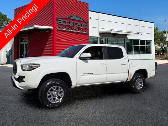 Super White 2017 Toyota Tacoma Pickup Truck 4X2 6-Speed Automatic