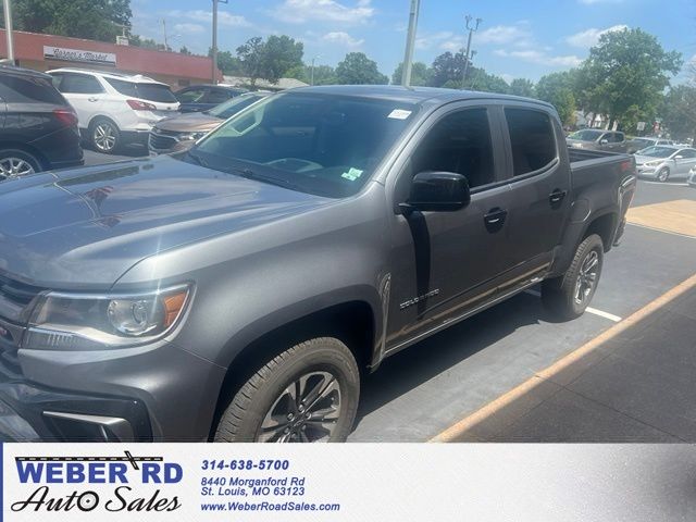 Gray (Satin Steel Metallic) 2021 Chevrolet Colorado Pickup Truck Four-Wheel Drive 8-Speed Automatic
