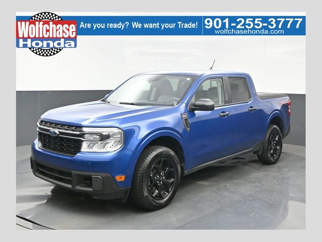 Alto Blue Metallic Tinted Clearcoat 2023 Ford Maverick XLT SuperCrew AWD Pickup Truck All-Wheel Drive 8-Speed Automatic