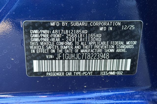 New 2026 Blue Subaru 2.5RS image 24