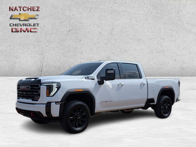Summit White 2025 GMC Sierra 2500HD AT4 Crew Cab 4WD Pickup Truck Four-Wheel Drive Automatic