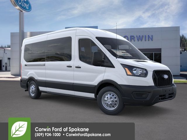 Oxford White 2026 Ford Transit Passenger 350 XL Medium Roof LB AWD Van All-Wheel Drive